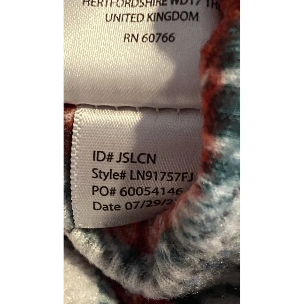 Lauren Ralph Lauren Plaid Fleece Pajama‎ Set Women's XS Red/Blue/White Cozy